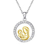 Mother's Day New Gifts Silver Mosaic Zircon Necklace Jewelry Gold