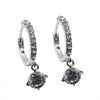 Women Plat Crystal Rhinestone Studs Earrings Hoop Jewelry Fashion
