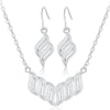 Women's Wedding Bridal Pearl Jewelry Set Rhinestone Crystal Necklace Earring