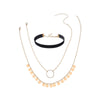 Fashion Women Jewelry Necklace Chain Three Pieces Set Necklace  GD