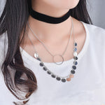 Fashion Women Jewelry Necklace Chain Three Pieces Set Necklace  GD
