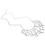 Women Ele Geom openwork Leaves Necklace Statement Earrings Jewelry